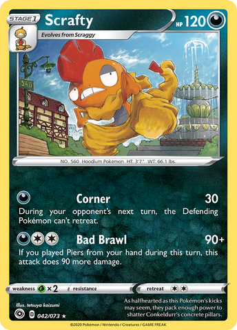 Scrafty (042/073) [Sword &amp; Shield: Champion's Path] 