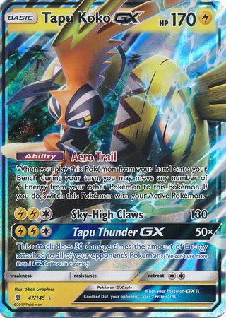 Tapu Koko GX (47/145) (Jumbo Card) [Sun &amp; Moon: Guardians Rising] 