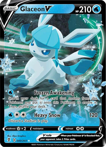 Glaceon V (040/203) [Sword &amp; Shield: Evolving Skies] 