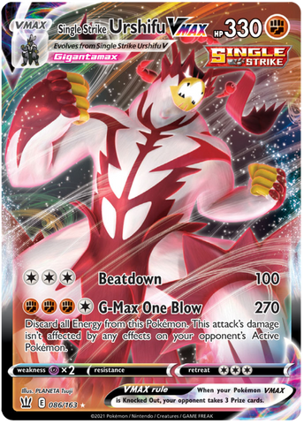 Single Strike Urshifu VMAX (086/163) (Jumbo Card) [Sword &amp; Shield: Battle Styles] 