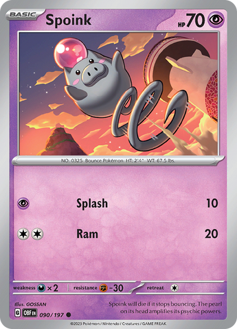 Spoink (090/197) [Scarlet &amp; Violet: Obsidian Flames] 