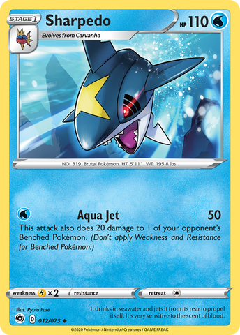 Sharpedo (012/073) [Sword &amp; Shield: Champion's Path] 