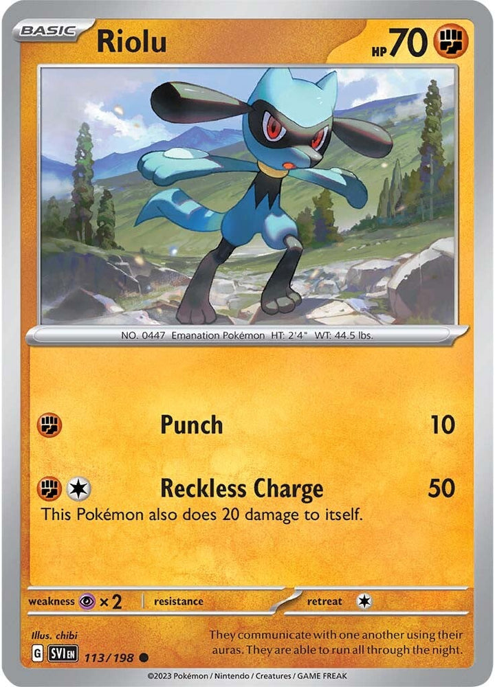 Riolu (113/198) [Scarlet &amp; Purple: Base Set] 