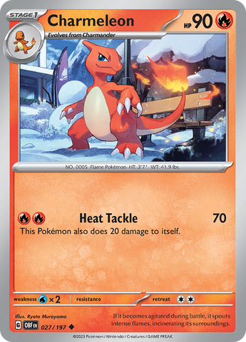 Charmeleon (027/197) [Scarlet &amp; Violet: Obsidian Flames] 