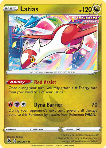 Latias (193/264) [Sword &amp; Shield: Fusion Strike] 