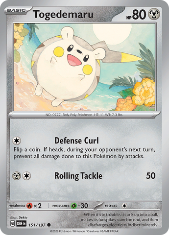 Togedemaru (151/197) [Scarlet &amp; Violet: Obsidian Flames] 