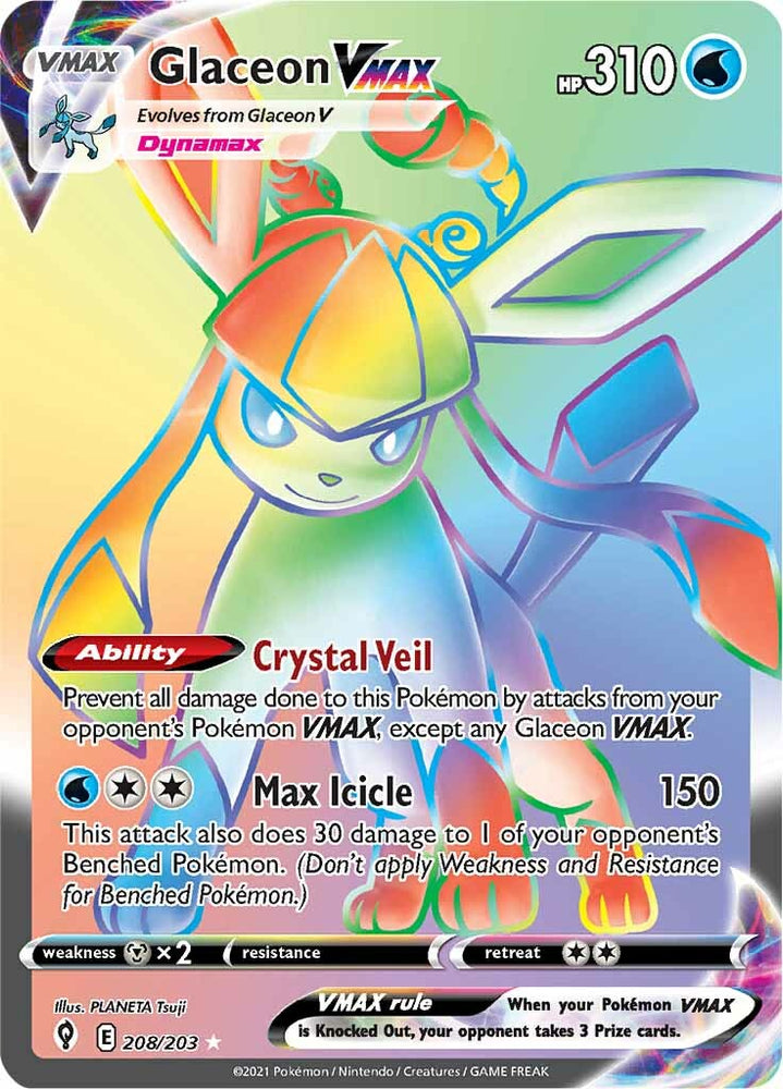 Glaceon VMAX (208/203) [Sword &amp; Shield: Evolving Skies] 