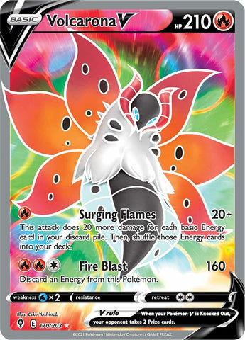 Volcarona V (170/203) [Sword &amp; Shield: Evolving Skies] 