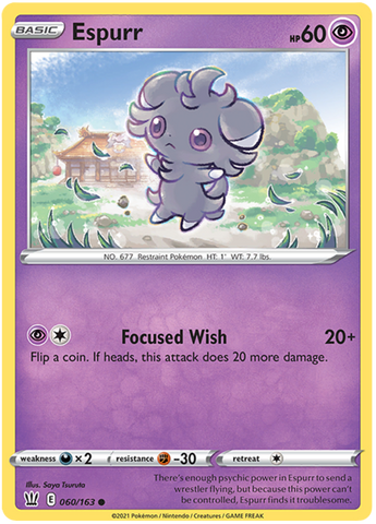 Espurr (060/163) [Sword &amp; Shield: Battle Styles] 