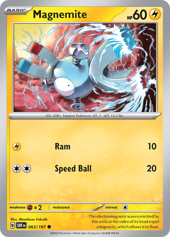 Magnemite (063/197) [Scarlet &amp; Violet: Obsidian Flames] 