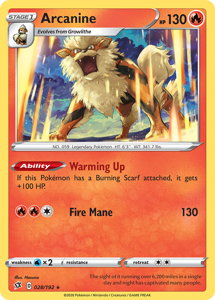 Arcanine (028/192) [Sword &amp; Shield: Rebel Clash] 