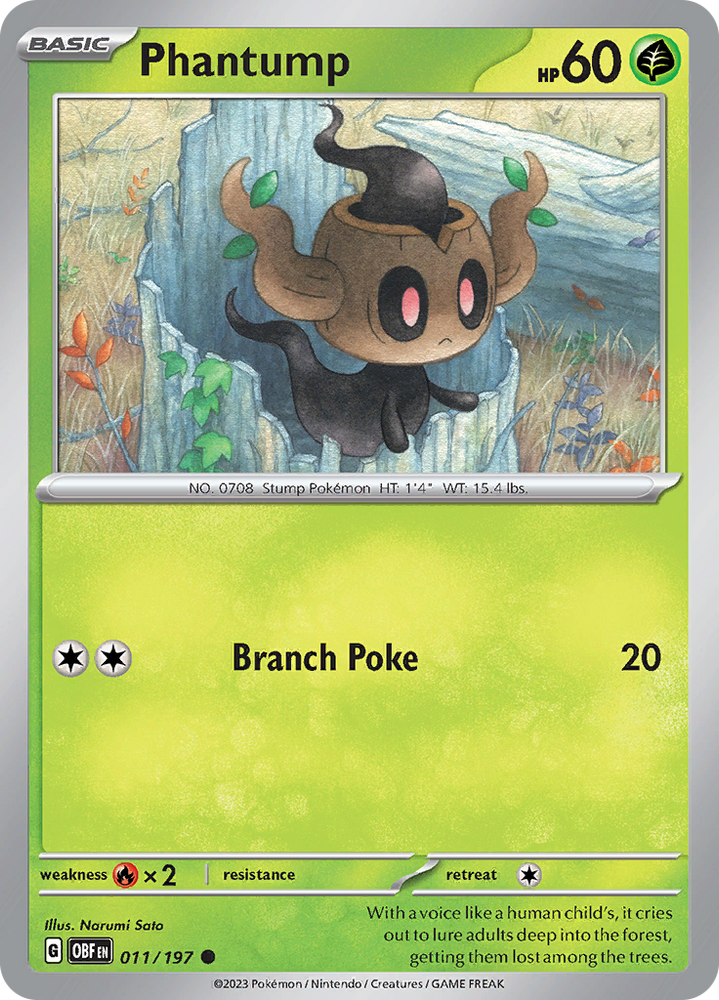 Phantump (011/197) [Scarlet &amp; Violet: Obsidian Flames] 