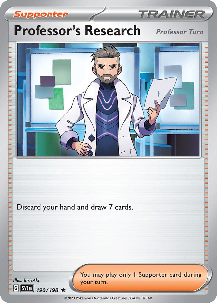 Professor's Research (190/198) (Theme Deck Exclusive) [Scarlet &amp; Violet: Base Set] 