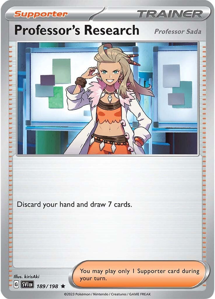 Professor's Research (Professor Sada) (189/198) [Scarlet &amp; Violet: Base Set] 