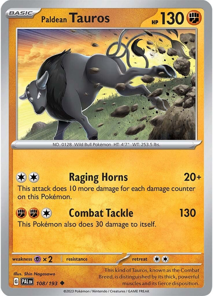 Paldean Tauros (108/193) [Scarlet &amp; Purple: Paldea Evolved] 