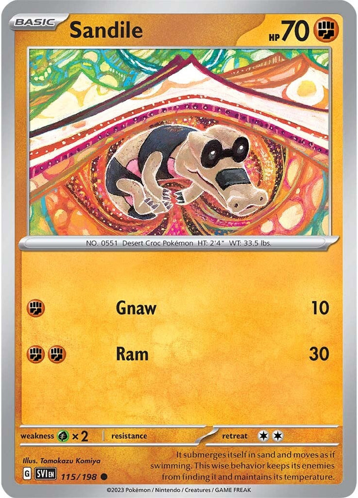 Sandile (115/198) [Scarlet &amp; Purple: Base Set] 