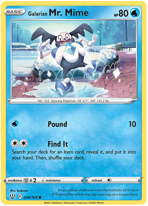 Galarian Mr. Mime (034/163) [Sword &amp; Shield: Battle Styles] 