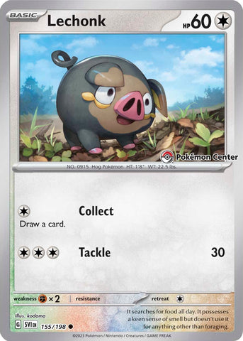 Lechonk (155/198) (Pokemon Center Exclusive) [Scarlet &amp; Violet: Base Set] 