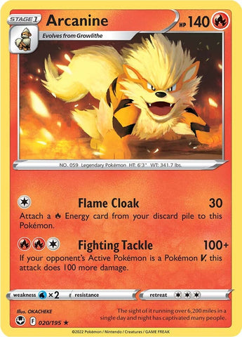 Arcanine (020/195) [Sword &amp; Shield: Silver Tempest] 