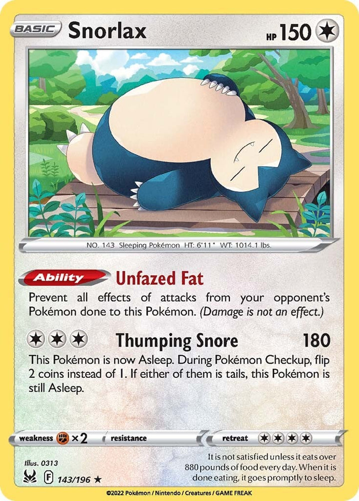 Snorlax (143/196) [Sword &amp; Shield: Lost Origin] 