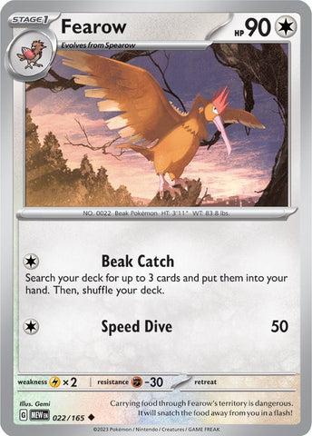 Fearow (022/165) [Scarlet &amp; Purple: 151] 