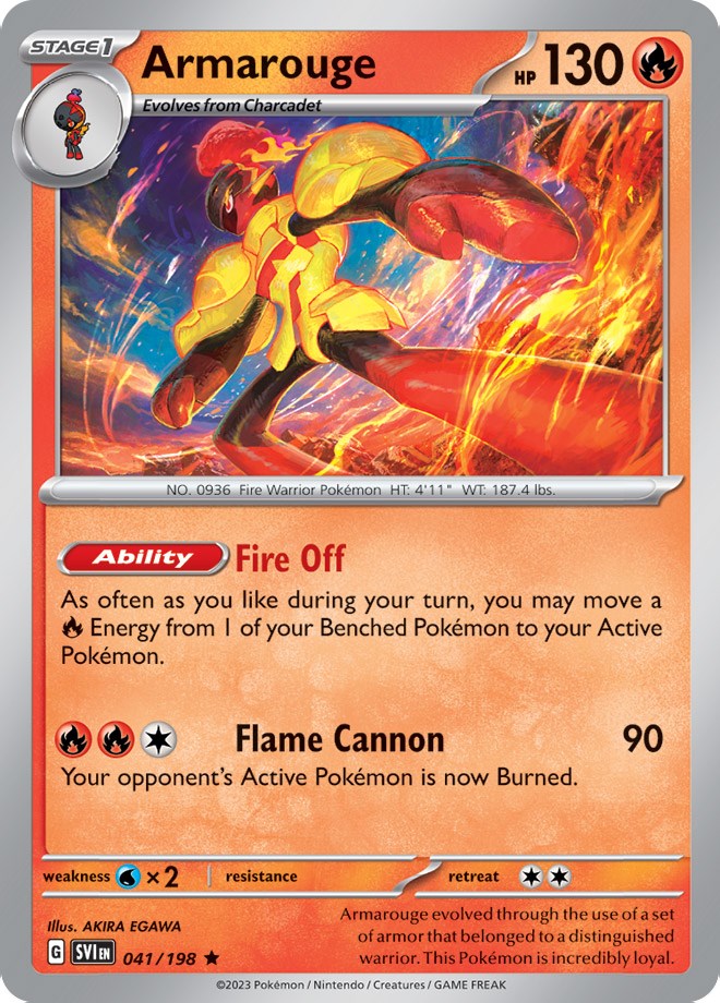 Armarouge (041/198) (Line Holo) [Scarlet &amp; Violet: Base Set] 