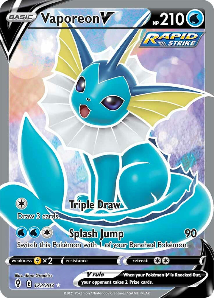 Vaporeon V (172/203) [Sword &amp; Shield: Evolving Skies] 