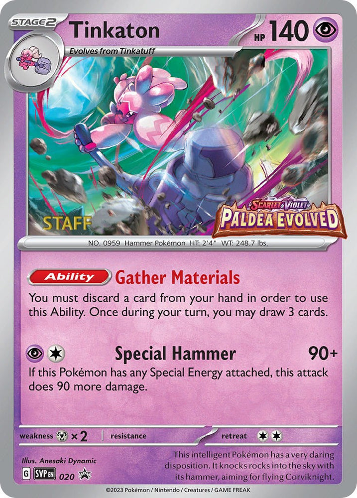 Tinkaton (020) (Staff Promo) [Scarlet &amp; Violet: Black Star Promos] 