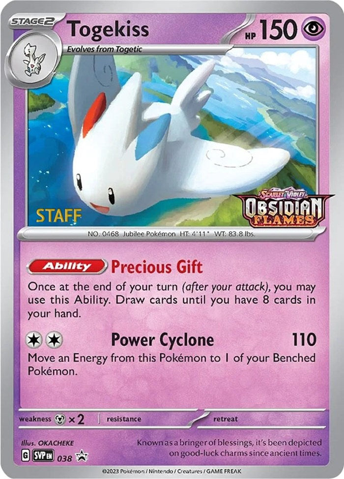 Togekiss (038) (Stamped) (Staff) [Scarlet &amp; Violet: Black Star Promos] 