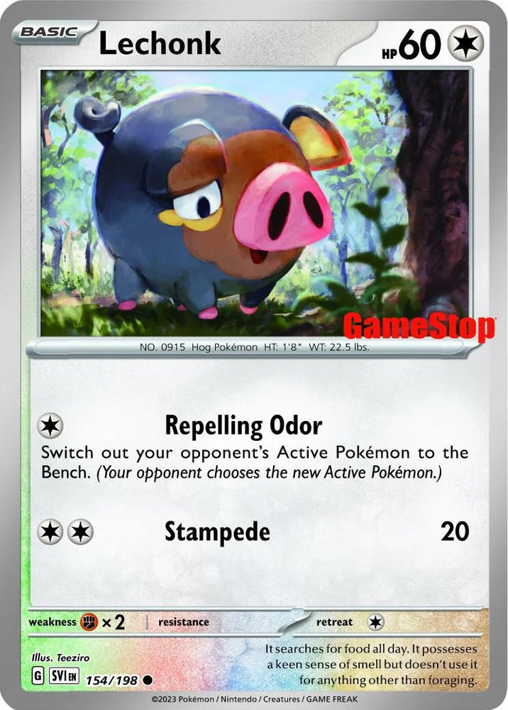 Lechonk (154/198) (GameStop Promo) [Scarlet &amp; Violet: Base Set] 