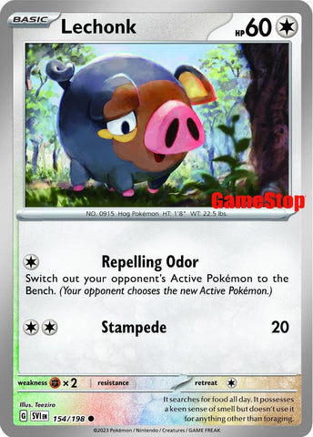 Lechonk (154/198) (GameStop Promo) [Scarlet &amp; Violet: Base Set] 