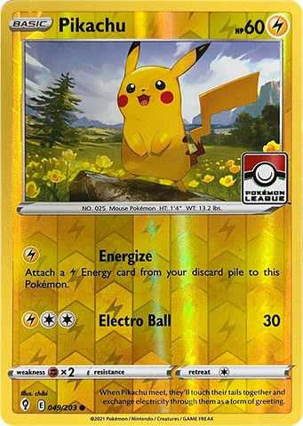 Pikachu (049/203) (2023 2024 League Promo) [League & Championship Cards]