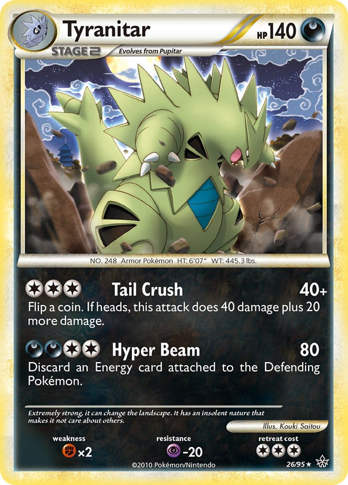 Tyranitar (26/95) (Theme Deck Exclusive) [HeartGold &amp; SoulSilver: Unleashed] 