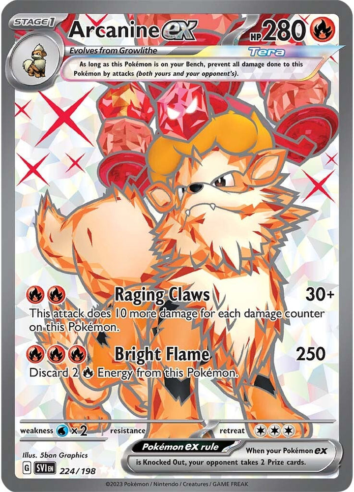 Arcanine ex (224/198) [Scarlet &amp; Violet: Base Set] 