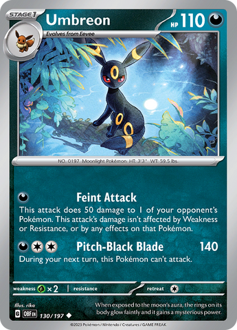 Umbreon (130/197) [Scarlet &amp; Violet: Obsidian Flames] 