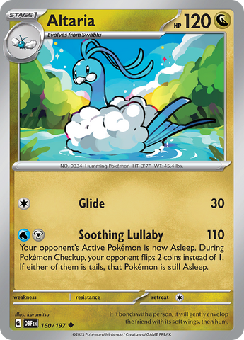 Altaria (160/197) [Scarlet &amp; Violet: Obsidian Flames] 