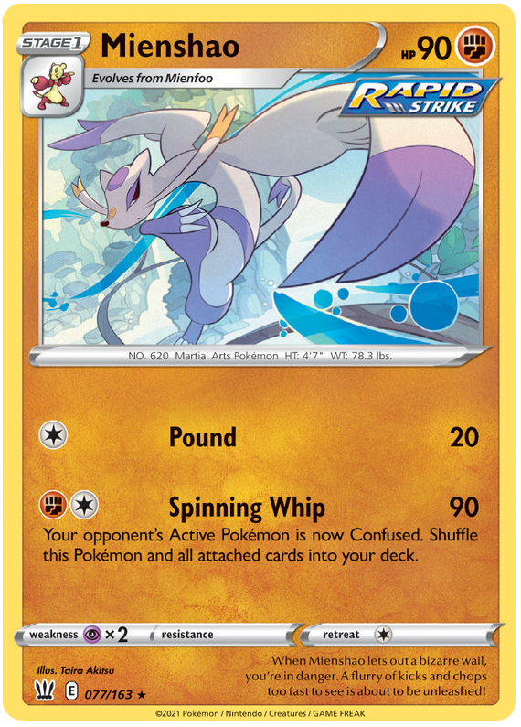 Mienshao (077/163) [Sword &amp; Shield: Battle Styles] 