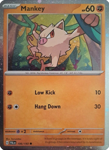 Mankey (106/193) (Cosmos Holo) [Scarlet &amp; Violet: Paldea Evolved] 