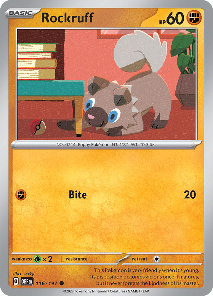 Rockruff (116/197) [Scarlet &amp; Violet: Obsidian Flames] 