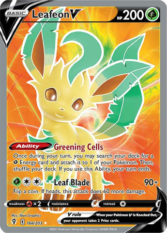 Leafeon V (166/203) [Sword &amp; Shield: Evolving Skies] 