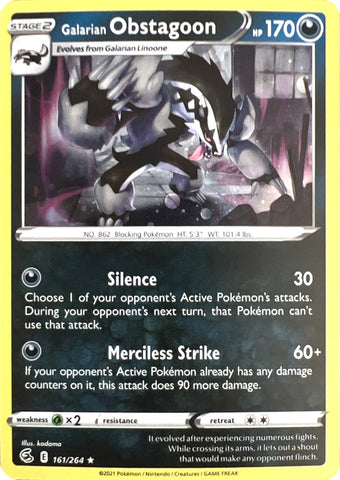 Galarian Obstagoon (161/264) (Cosmos Holo) [Sword &amp; Shield: Fusion Strike] 