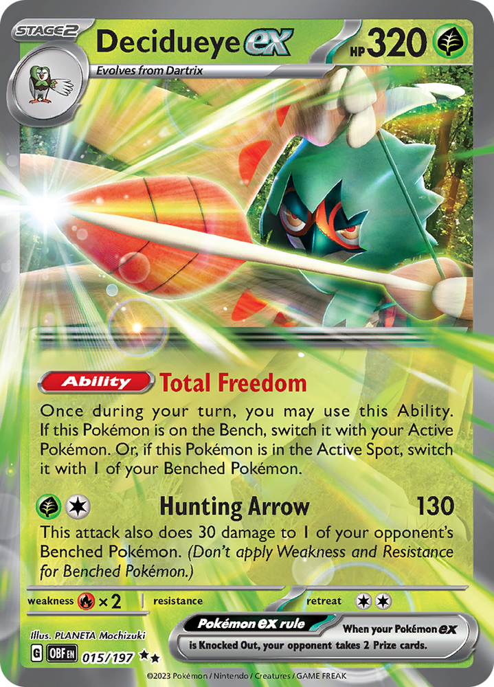 Decidueye ex (015/197) [Scarlet &amp; Violet: Obsidian Flames] 