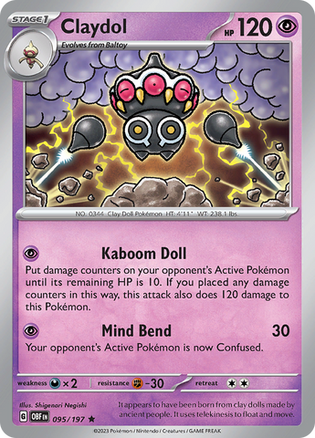 Claydol (095/197) [Scarlet &amp; Violet: Obsidian Flames] 