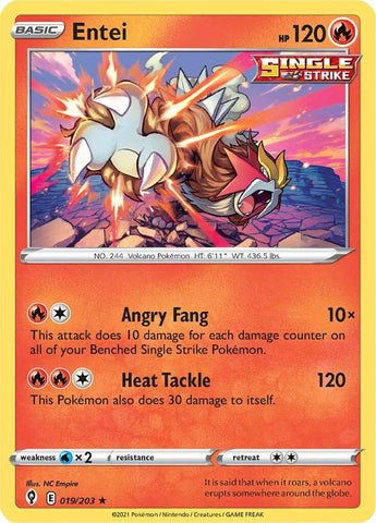 Entei (019/203) [Sword &amp; Shield: Evolving Skies] 