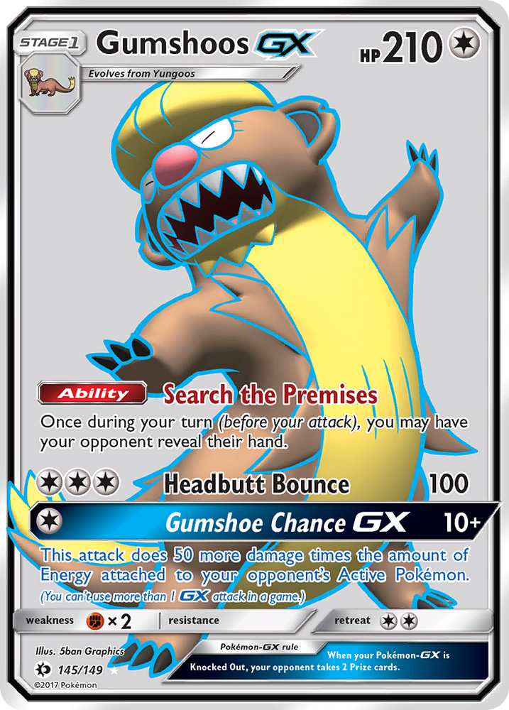 Gumshoos GX (145/149) [Sun &amp; Moon: Base Set] 