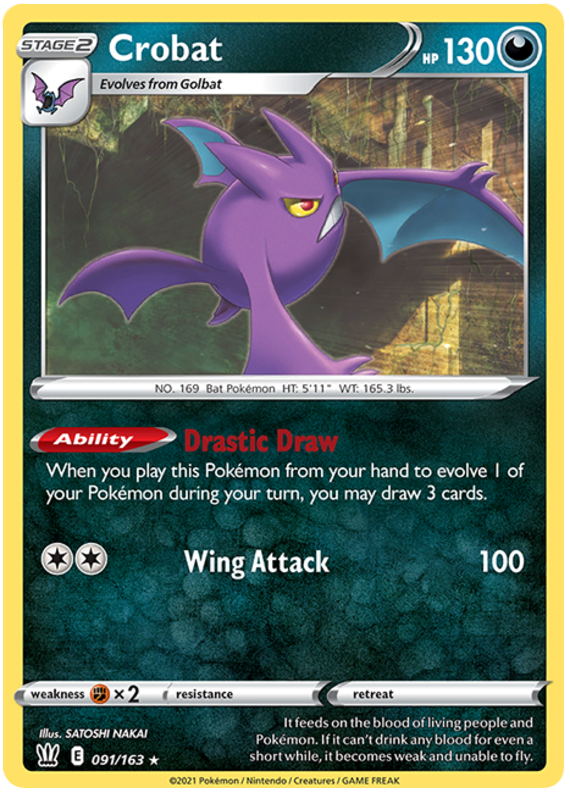 Crobat (091/163) (Theme Deck Exclusive) [Sword &amp; Shield: Battle Styles] 