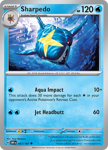 Sharpedo (047/197) [Scarlet &amp; Violet: Obsidian Flames] 