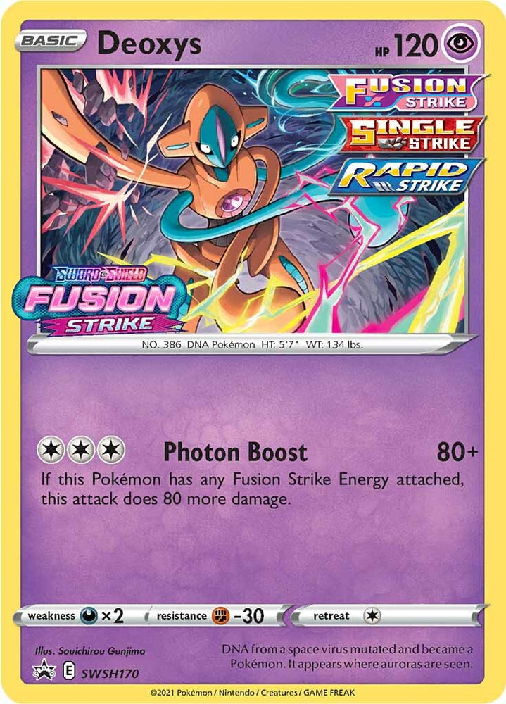 Deoxys (SWSH170) (Prerelease Promo) [Sword &amp; Shield: Black Star Promos] 