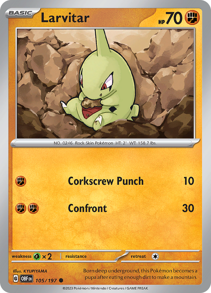 Larvitar (105/197) [Scarlet &amp; Violet: Obsidian Flames] 