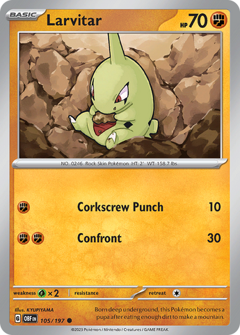 Larvitar (105/197) [Scarlet &amp; Violet: Obsidian Flames] 